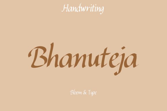 Bhanuteja: A Timeless Script Font for Digital Design