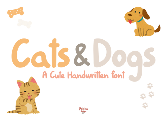 Cats and Dogs Handwritten: A Script Font for Web Design