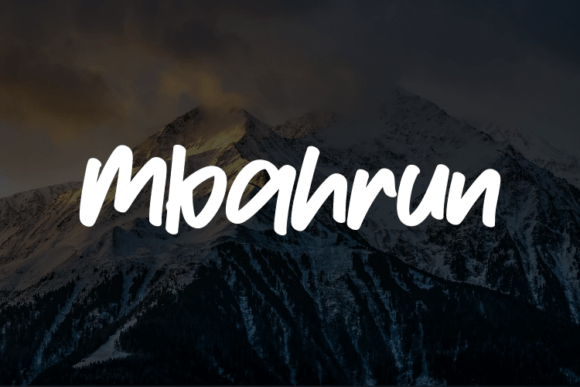 Mbahrun: A Versatile Script Font for Modern Branding