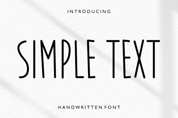 Simple Text: A Font for Crafters Who Value Simplicity and Style