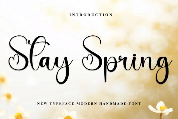 Stay Spring: A Festive Script Font for Editorial Design